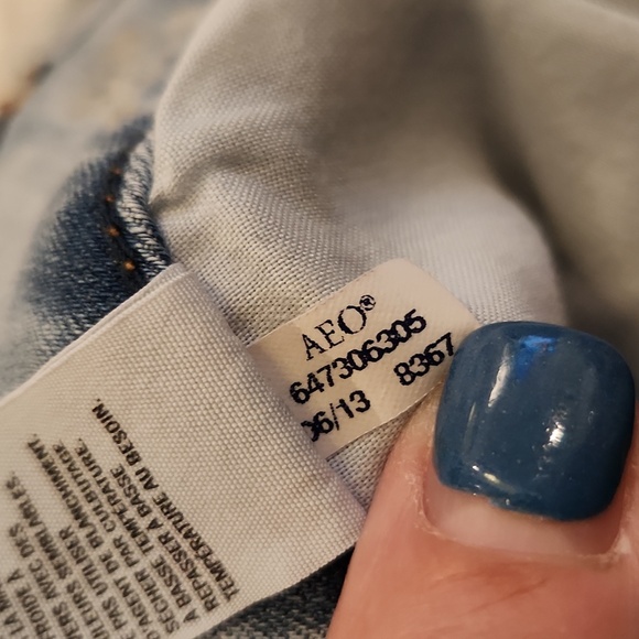 Lightwash, stonewash American eagle jeggings size 16! - Picture 5 of 10